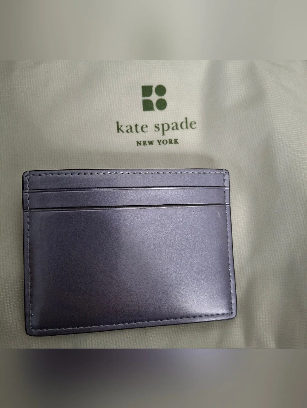 Kate Spade New York Lilac Patent Camera Crossbody Bag Card Holder & Dust Bag Set